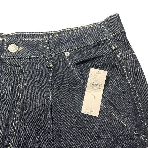NEW Anthropologie Pilcro Low Slung Relaxed Fit Cargo Jean Blue Oversized Size 32 - Picture 5 of 15